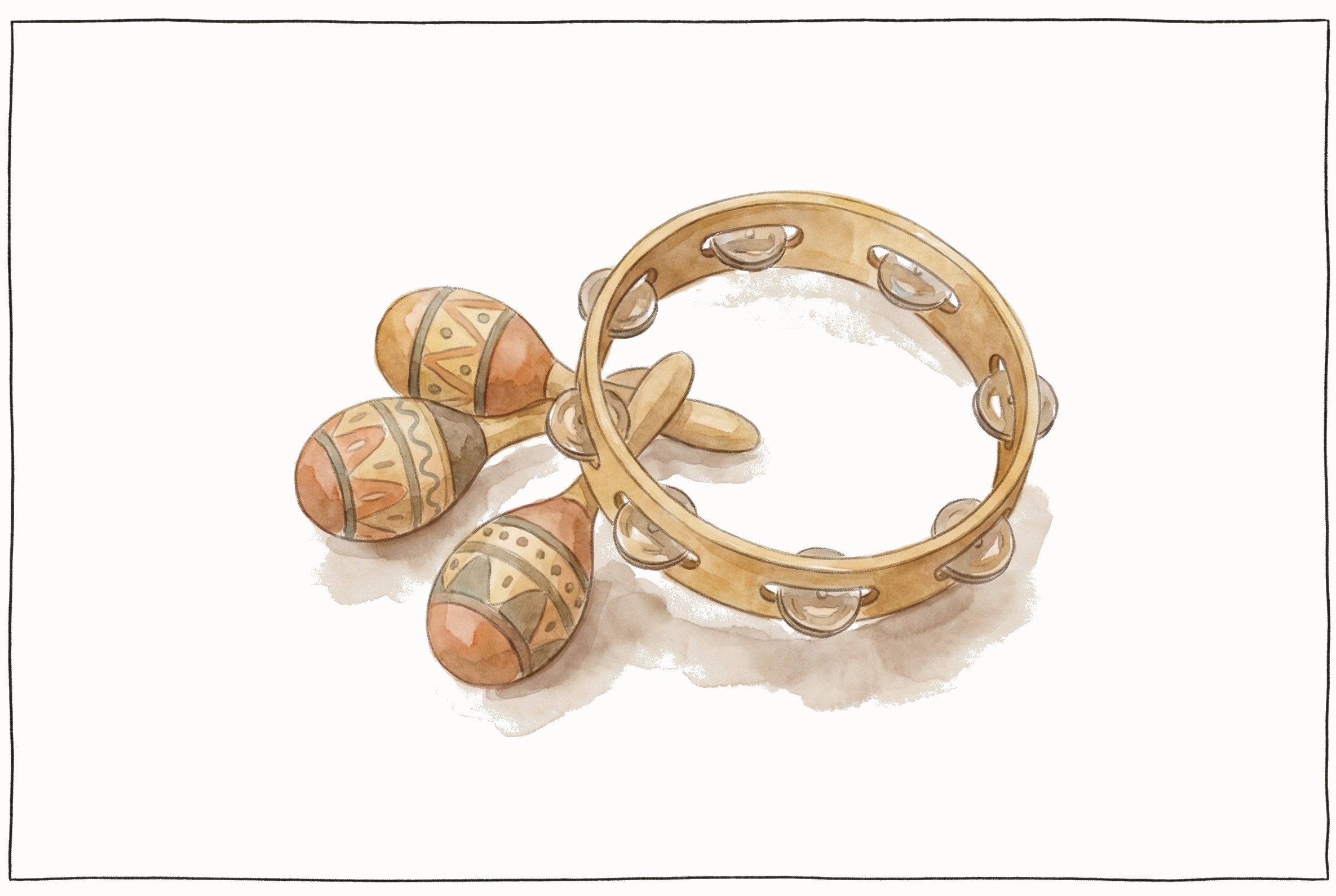 Schellenkranz und Maracas